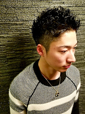 エッジパーマ【五反田】＜理容室＞/メンズ/ショート＞