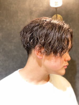 2ブロックパーマ　五反田　床屋　理容室　