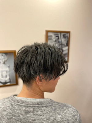 2ブロックパーマ　五反田　理容室　床屋