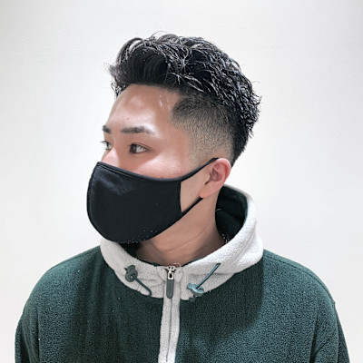 ソフトフェード+形状記憶パーマ《五反田／理容室/バーバー》