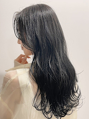 グレーアッシュウェーブロング