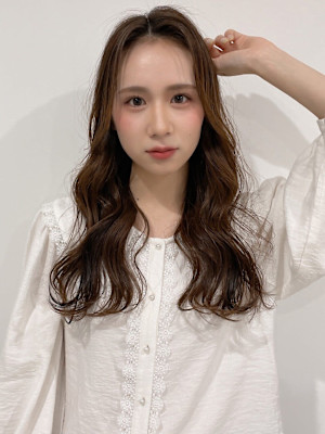 韓国風ウェーブセンターパート