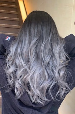 グラデーションカラー、シルバーグレイ　【tiptop目白】