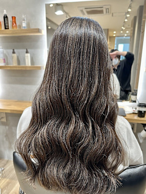 20代/30代/ロング/ハイライトカラー/透明感/グレージュ