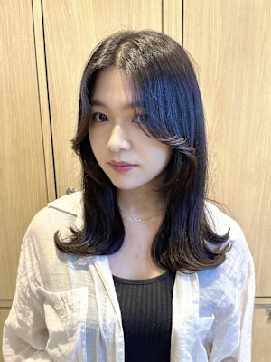 20代/30代/韓国風/くびれ/外ハネ/透明感