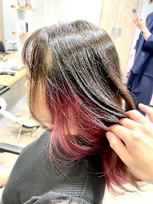 Gインナーカラーピンク系