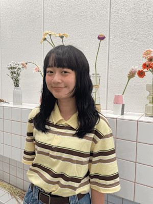 《花屋併設》暗髪カラー