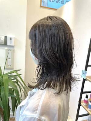 グレージュ×縮毛矯正