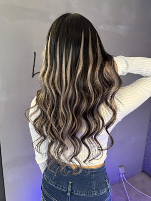 王道人気エクステ！シルバーハイライト！