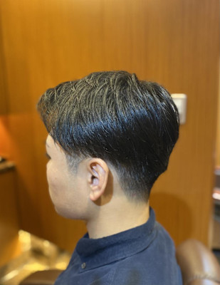 ツーブロック ビジネスショート 理容室