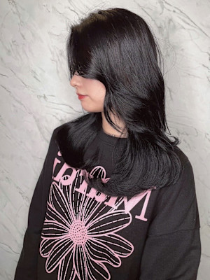 【MICHI 富田店　古作蓮】くびれヘア　黒髪　髪質改善　