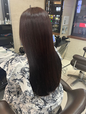 大人可愛いレイヤーカットピンクブラウン