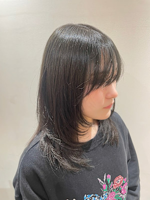 ふんわりレイヤー×ダークグレージュ