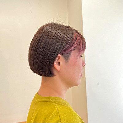 インナーカラー＋ぱつっとボブ♪