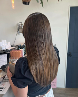 髪質改善トリートメントハイライトブリーチダブルカラー