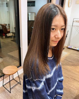 ブリーチベージュブラックカラー髪質改善トリートメント