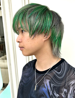 グレー×グリーンウルフ