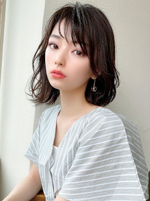 美髪/髪質改善/韓国/切りっぱなしボブ/フェイスレイヤー