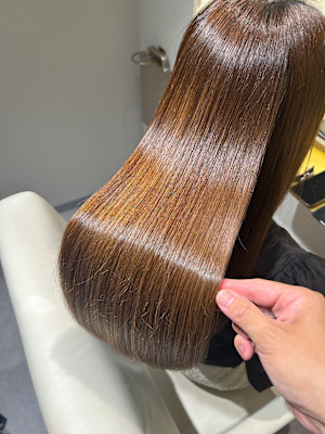 "髪質改善メテオストレートで叶える" 艶髪ハイライト『銀座/