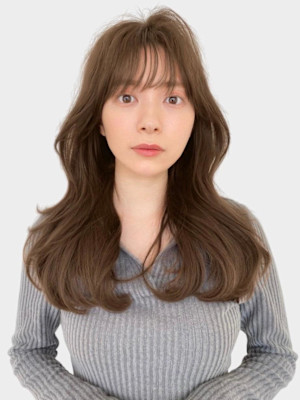 韓国風フェイスレイヤーくびれロング