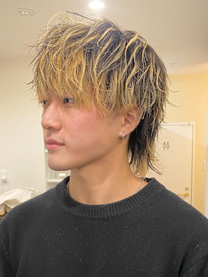 メンズウルフ/バレイヤージュ