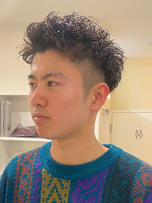 刈り上げメンズショート/パーマ