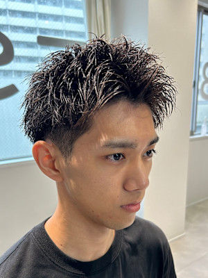スパイキーショート/メンズショート/短髪/刈り上げ/ツーブロ