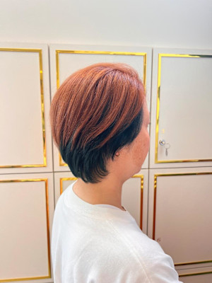 インナーカラーオレンジ×グリーン/加藤大樹