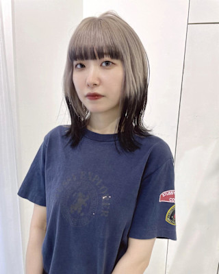 【rizu】#デザインカラー #裾カラー #ホワイトベージュ