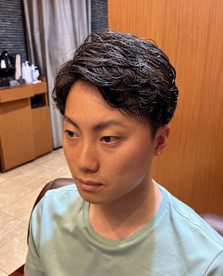 銀座　理容室　メンズナチュラルパーマ