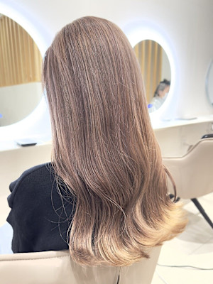 ダブルカラー/ブリーチ有/ブリーチ無/透明感/グレージュ