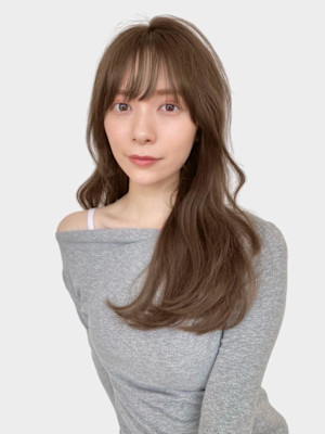 韓国風くびれミディアム顔周りレイヤー