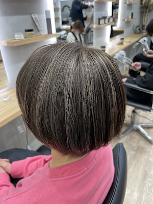 G ナチュラル白髪ぼかしハイライト