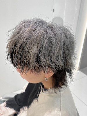 ブルーシルバー/シルバーアッシュ/メンズウルフ