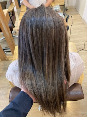 お客様髪質改善データ1155（酸熱ストレートとカラー）