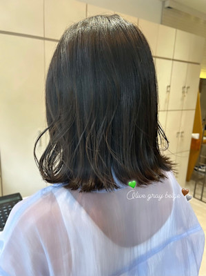 外ハネ×オリーブグレージュ◎平谷英実