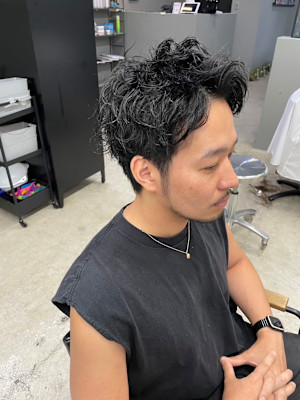 メンズカット＋ツイストスパイラルパーマ
