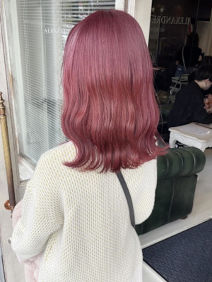 ピンク/ピンクカラー/ブリーチ/高橋