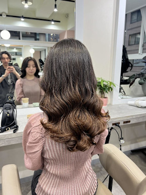 コテ巻き風デジタルパーマ