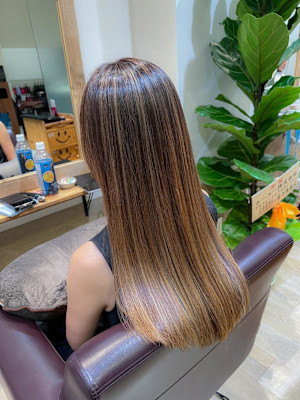 白髪ぼかし　セミディ　シアーカラー　【藤沢　藤沢駅】