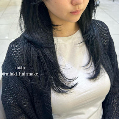 ＊ロングレイヤー/ハッシュカット