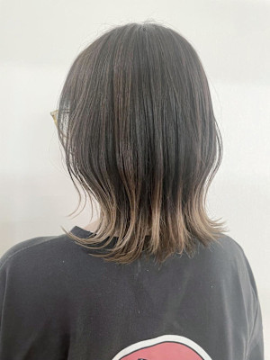 切りっぱなし/グラデーション/透明感