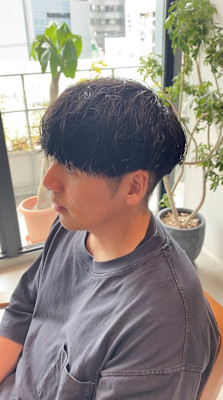 波巻きパーマ後メンテナンスカット