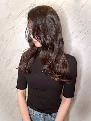 【MICHI 富田店　古作蓮】グレージュ　髪質改善　ロング