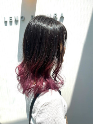 デザインカラー/レイヤーカット/ウェットヘア