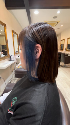 コバルトブルー♪【インナーカラー　髪質改善】