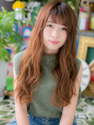 トレンド感☆アシンメトリー小顔ロング　レイヤーロング