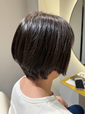 暗髪カラー×ショートボブ『銀座/個室』