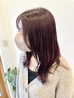 韓国風/ワインレッド/イルミナカラー