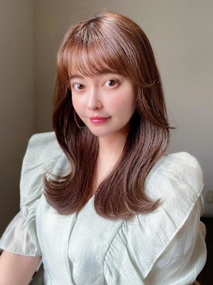 美髪/髪質改善/韓国/切りっぱなしボブ/フェイスレイヤー